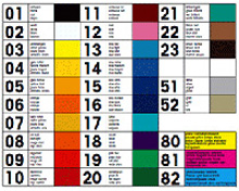 Standardní odstíny barvy pro tamponový tisk